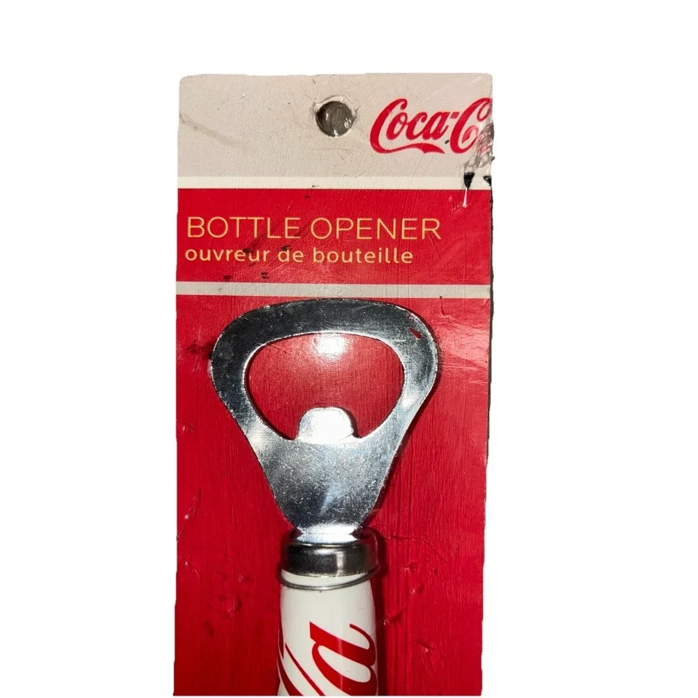 Coca Cola Bottle Opener White  Red Caps Coca Cola Logo CVS‎ 2008 Y2K NEW